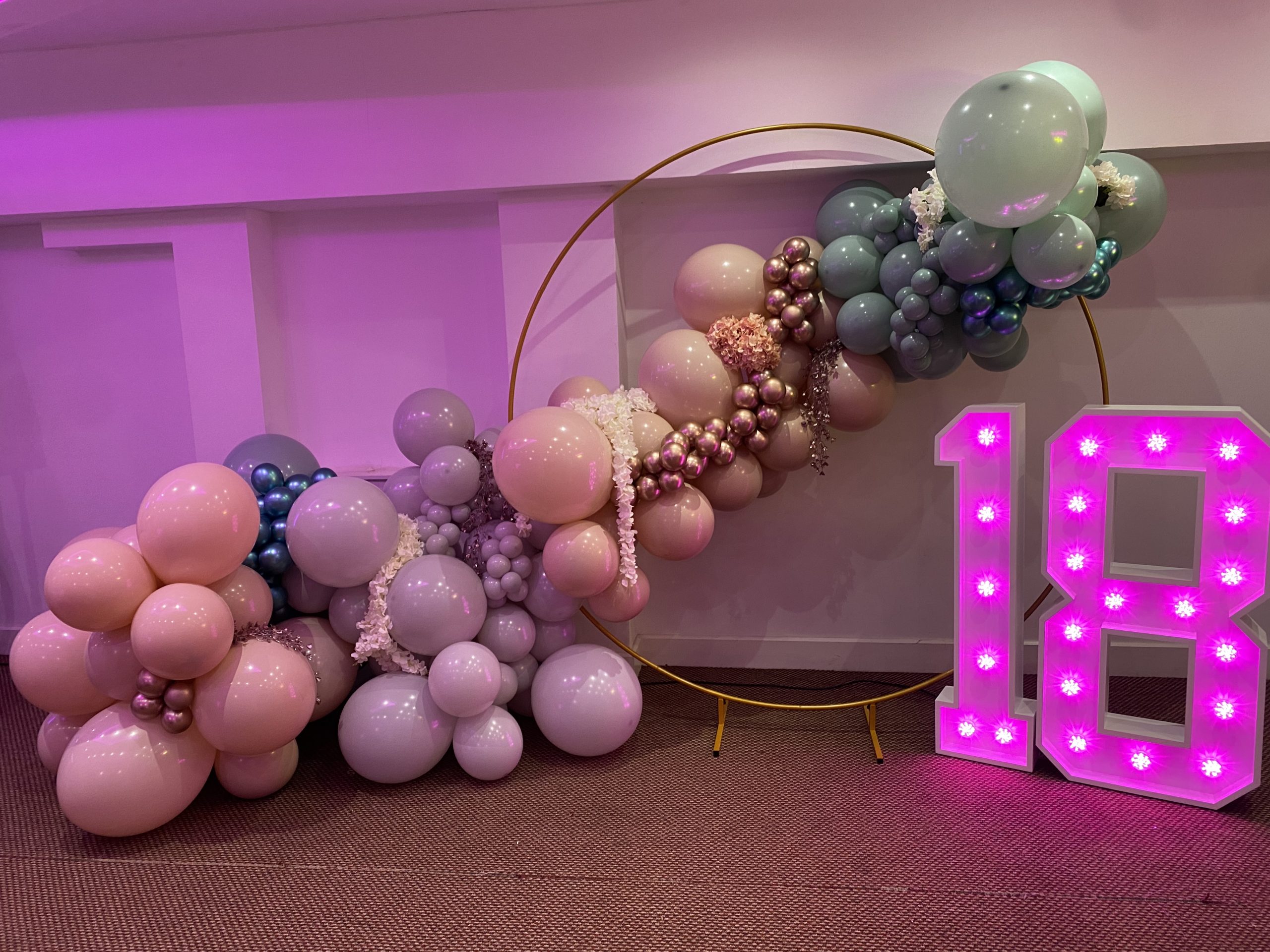 Light Up Letters at The Opal Suite Smethwick Light Up Event Hire