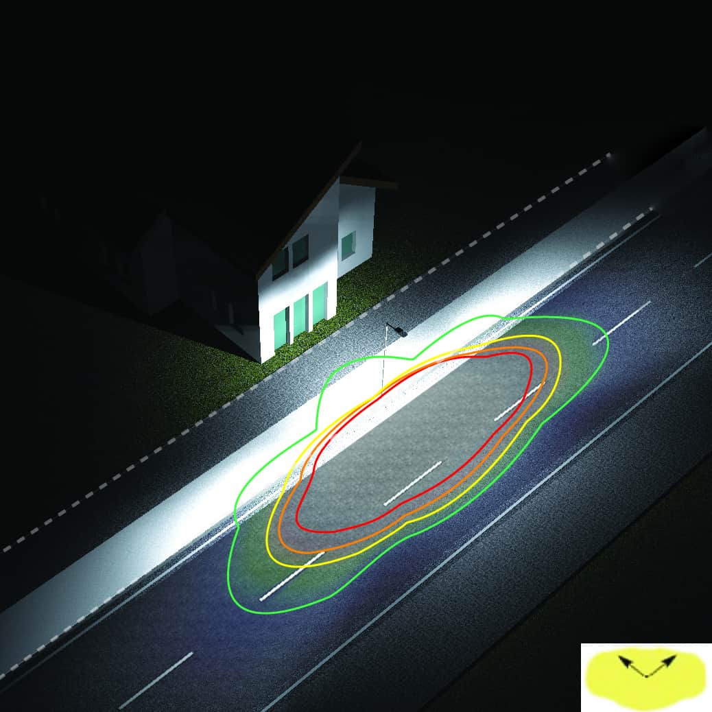 Lighting Distributions of Streetlight LED LIGMAN