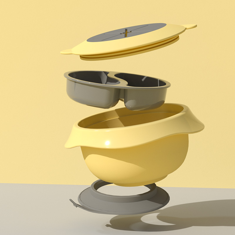 Snack Container Silicone Baby Snack Bowls with Handle