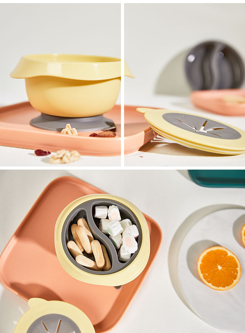 Snack Container Silicone Baby Snack Bowls with Handle