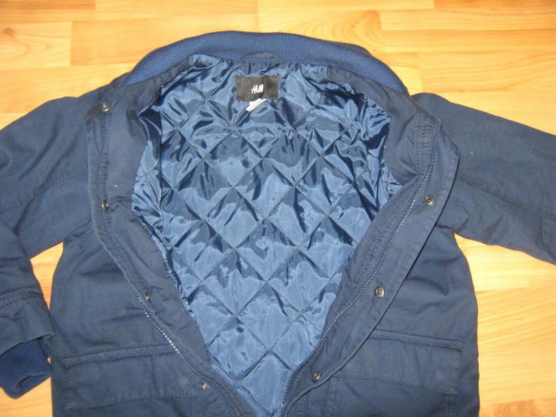 Jacke dunkelblau gefüttert, Grösse 134