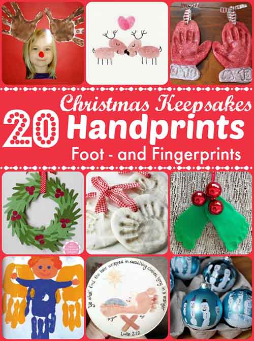 Christmas Handprint & Footprint Crafts (Keepsakes) Lil Moo Creations