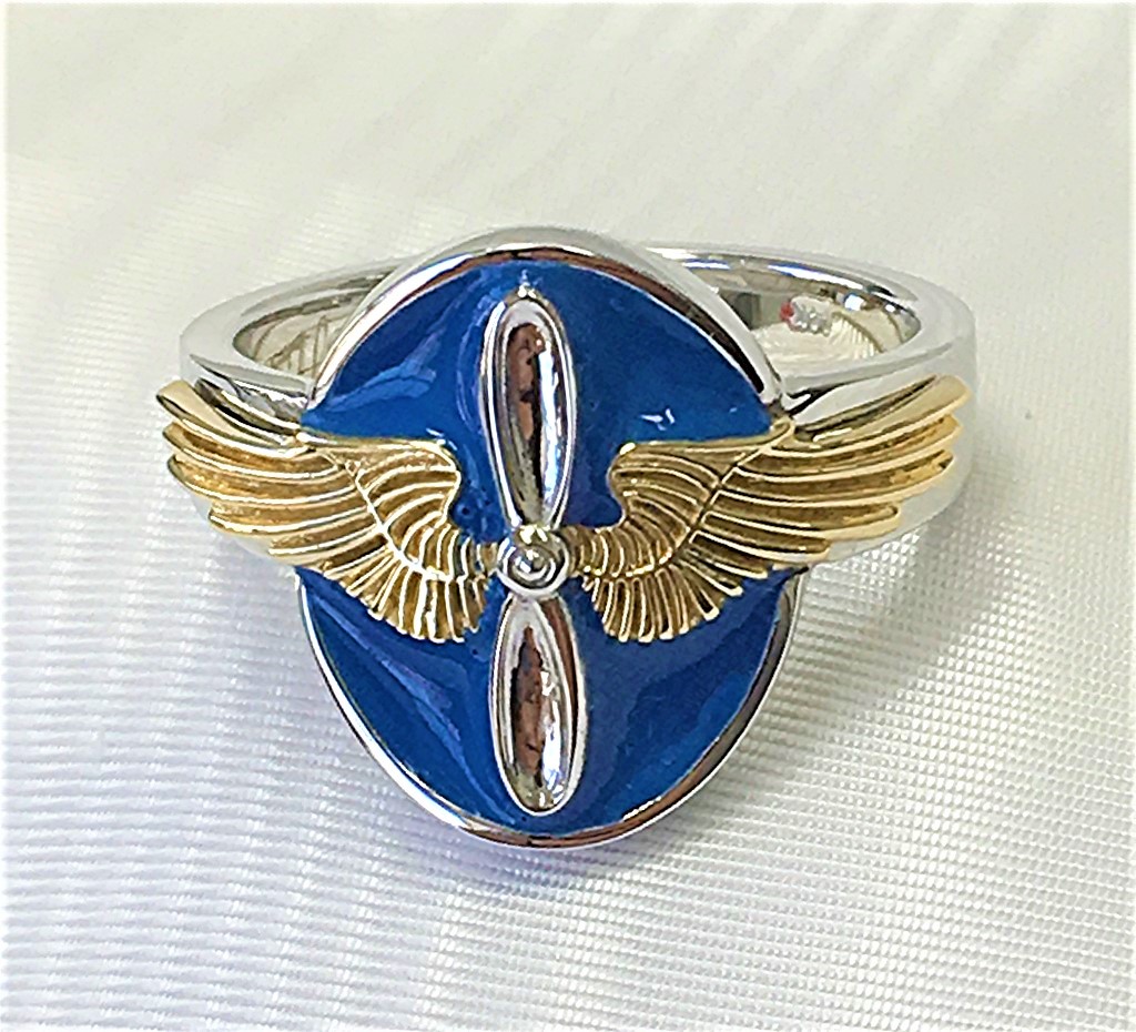 14k Gold Wing Aviation Ring Limpid Jewelry