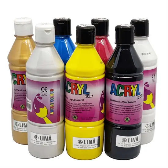 Buy Acrylic Paint 0,5 ltr. 7 colors online here Linaa