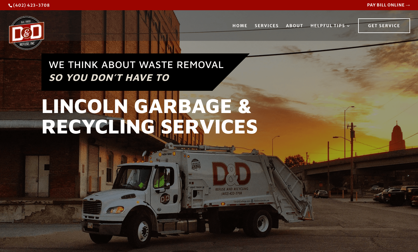D&D Refuse Trash, Recycling, Yard Waste, Rolloffs in Lincoln, Nebraska