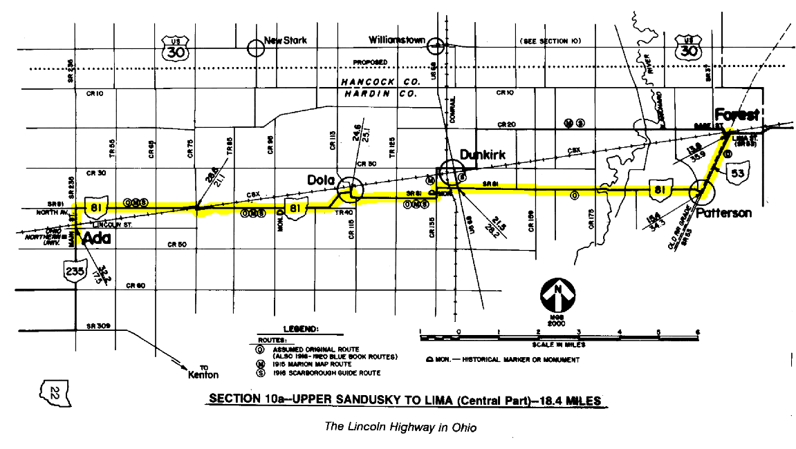Lincoln Highway Ohio Map A History and Road Guide of the Lincoln Highway in Ohio
