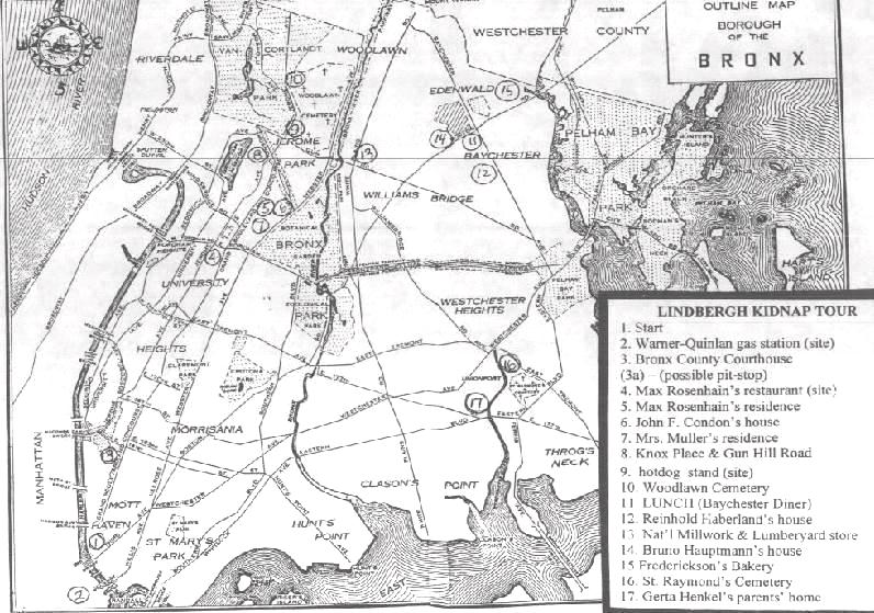 Charles Lindbergh House New Jersey Map Kidnapping Tour CRIME OF THE CENTURY