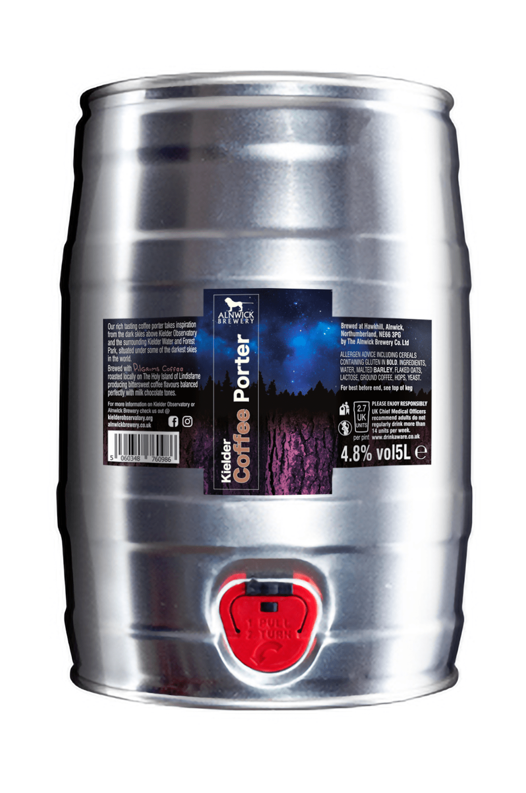 Buy Kielder Coffee Porter 5L mini keg UK Lindisfarne Mead