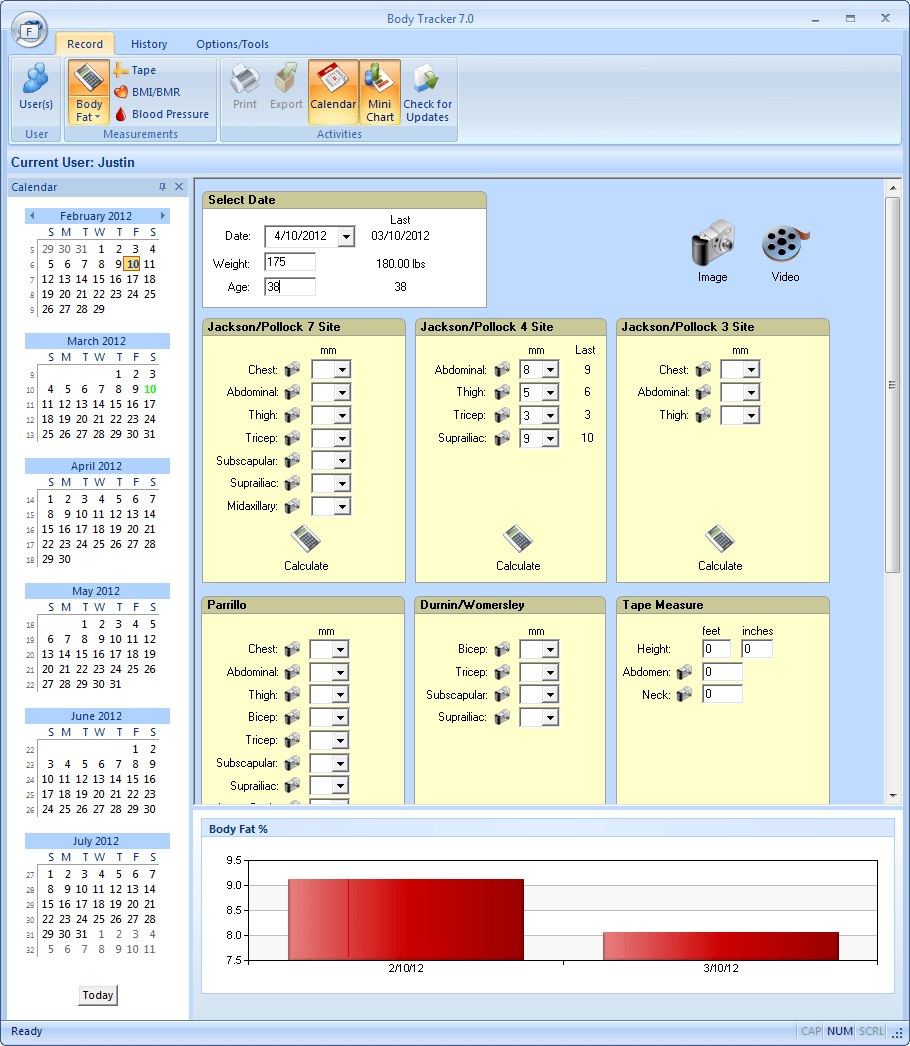 Linear Software Body Fat Calculator Software Tour