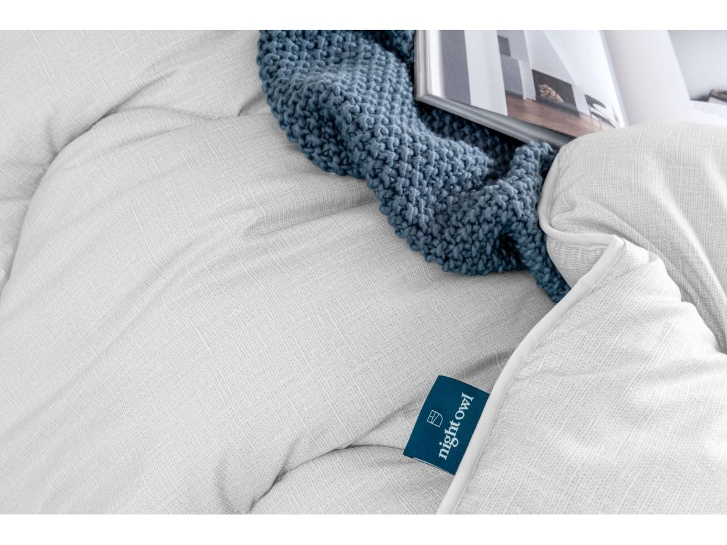 Night Owl Coverless Duvets Linen Collection Cloud Grey