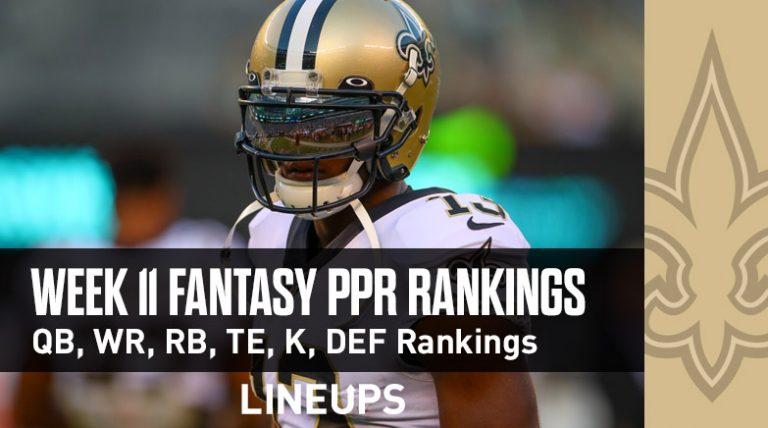 Week 11 Fantasy Football PPR Rankings & Projections