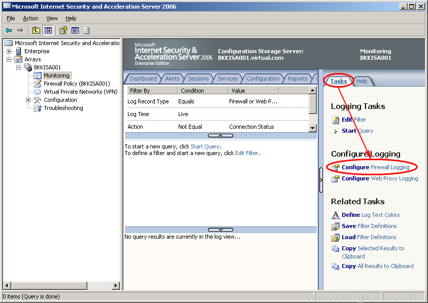 Getting started with Microsoft ISA Server 2006, Part 10 Logging