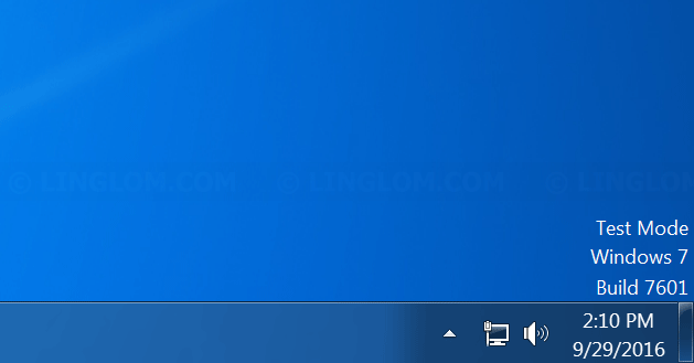 Disable test mode message in Windows