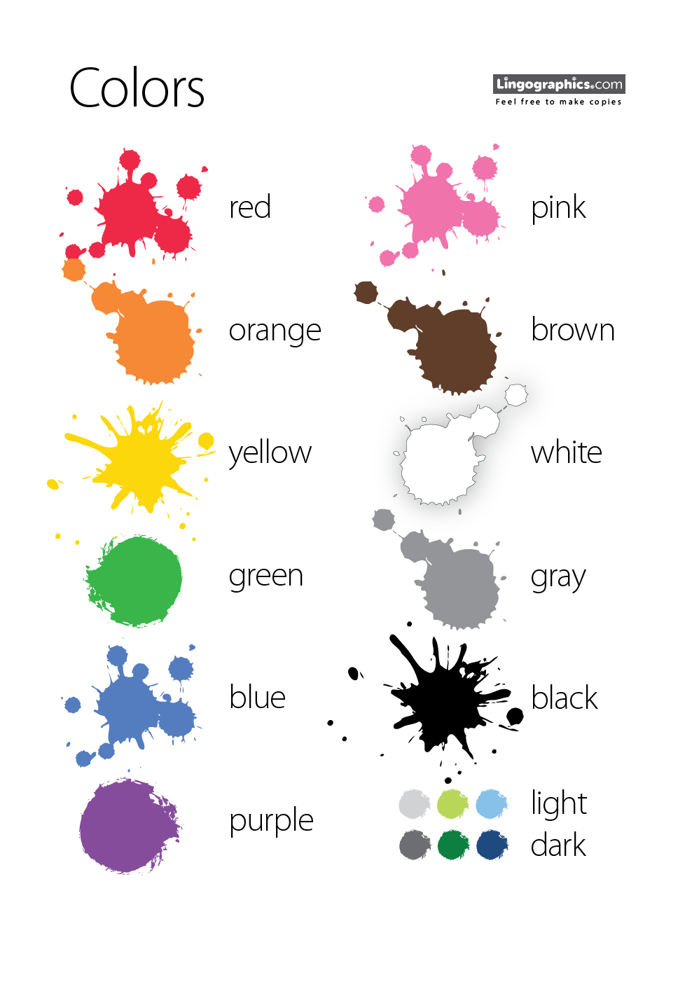 ESL Colors Lingographics