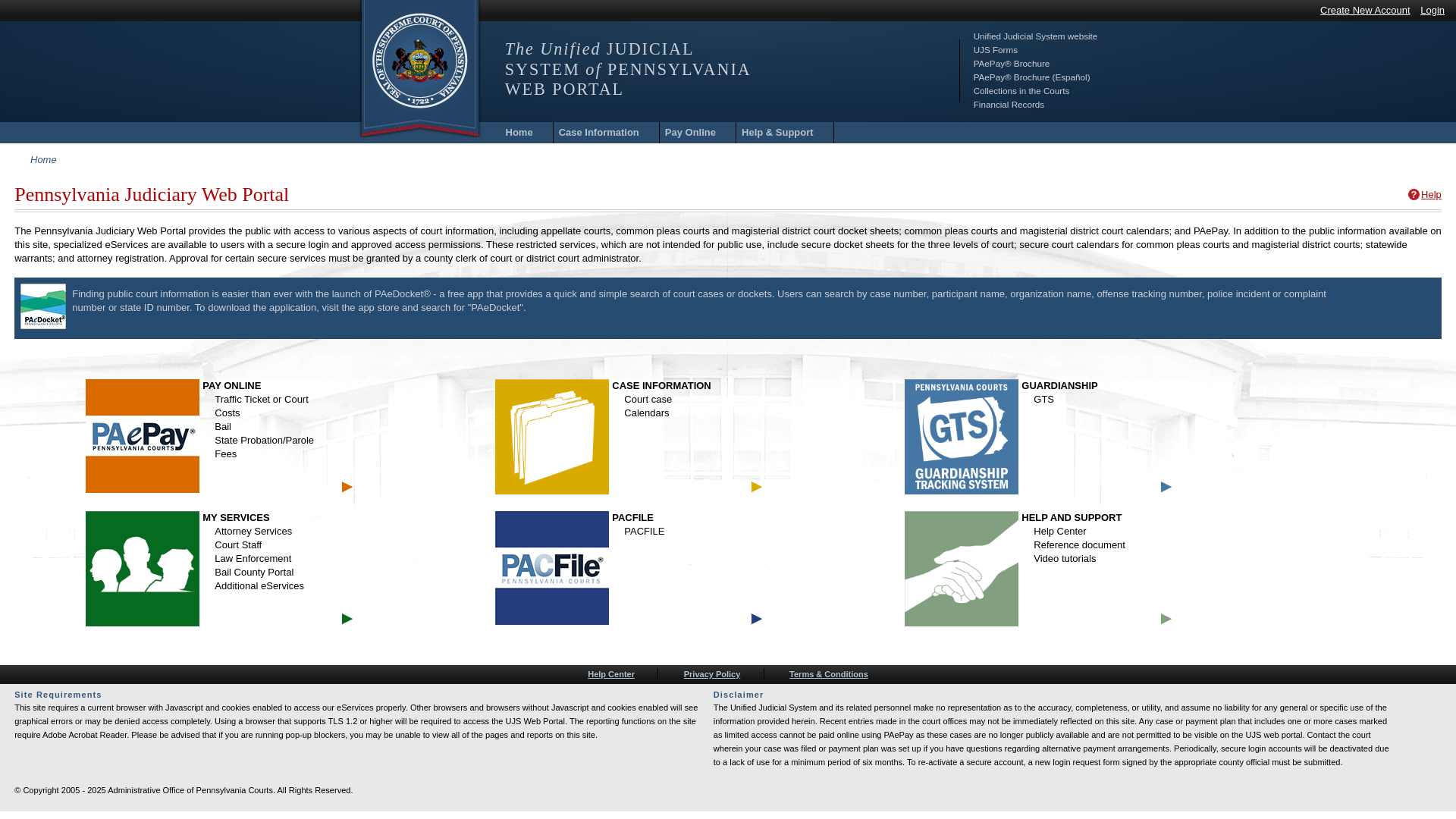 Link Check results for ujsportal.pacourts.us