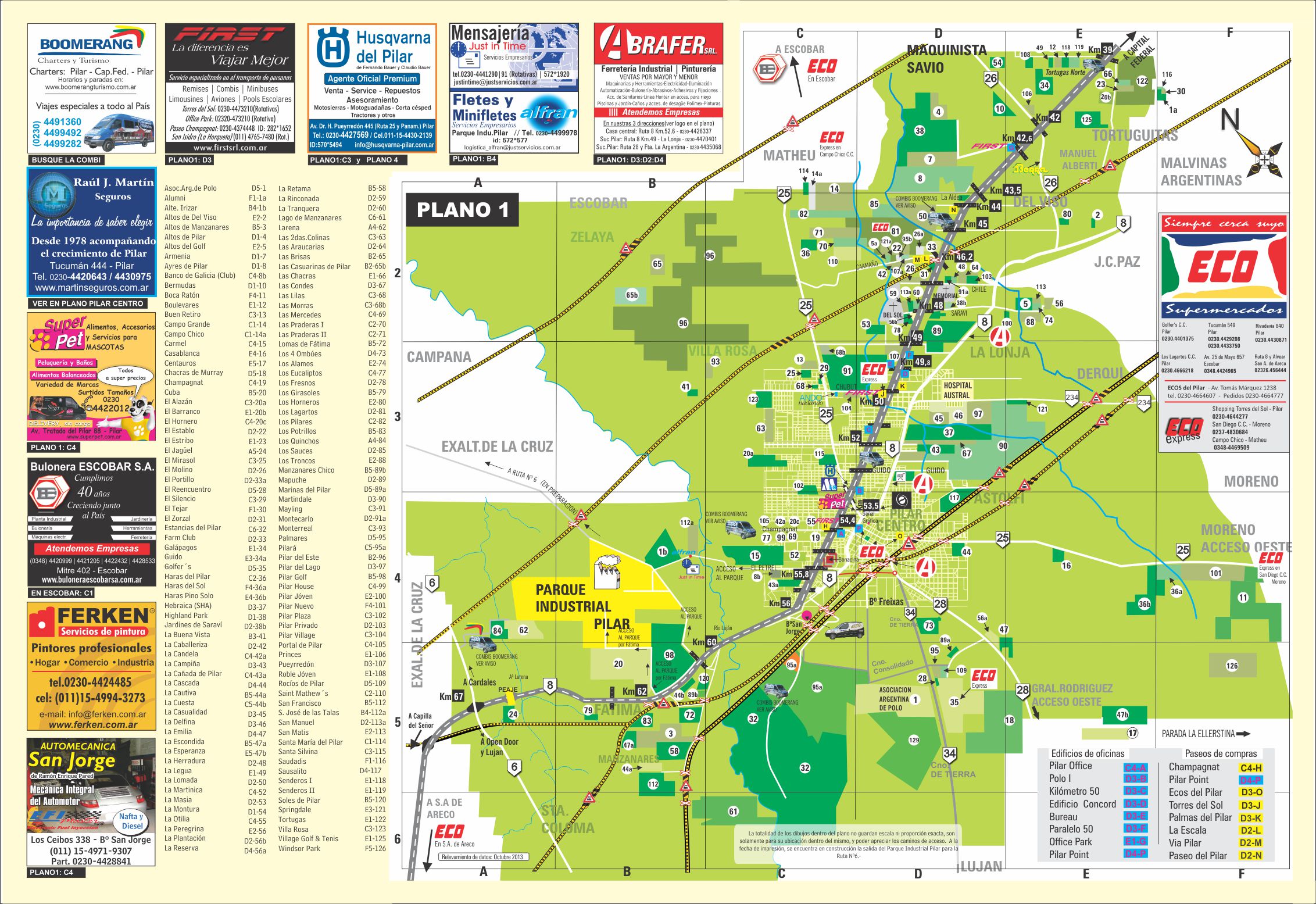 plano de pilar, mapa de pilar, pilar buenos aires, ciudad de pilar