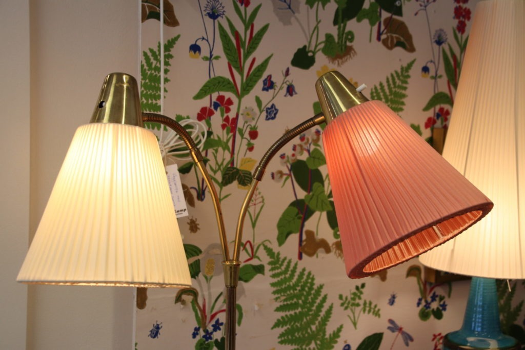Lampskärm med plisserat tyg till golvlampor. 20 cm hög Linne & Lump i
