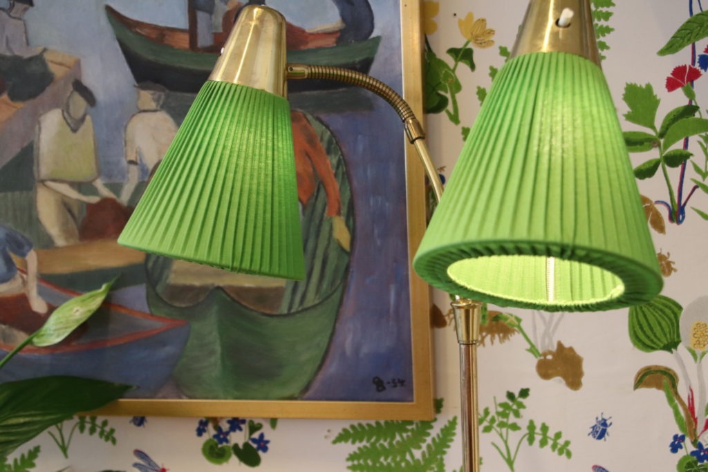 Lampskärm med plisserat tyg till golvlampor. 16 cm hög Linne & Lump i