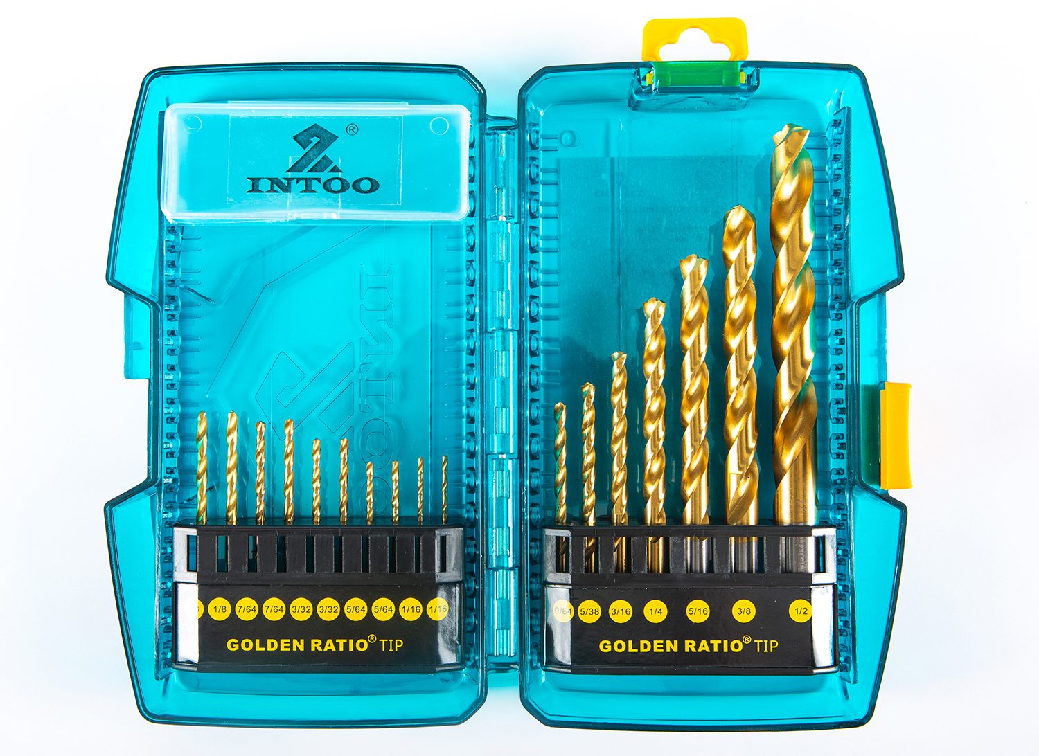 17Pcs M2 Industry Titanium Drill Bit Set with Golden Ratio Tip,Patented