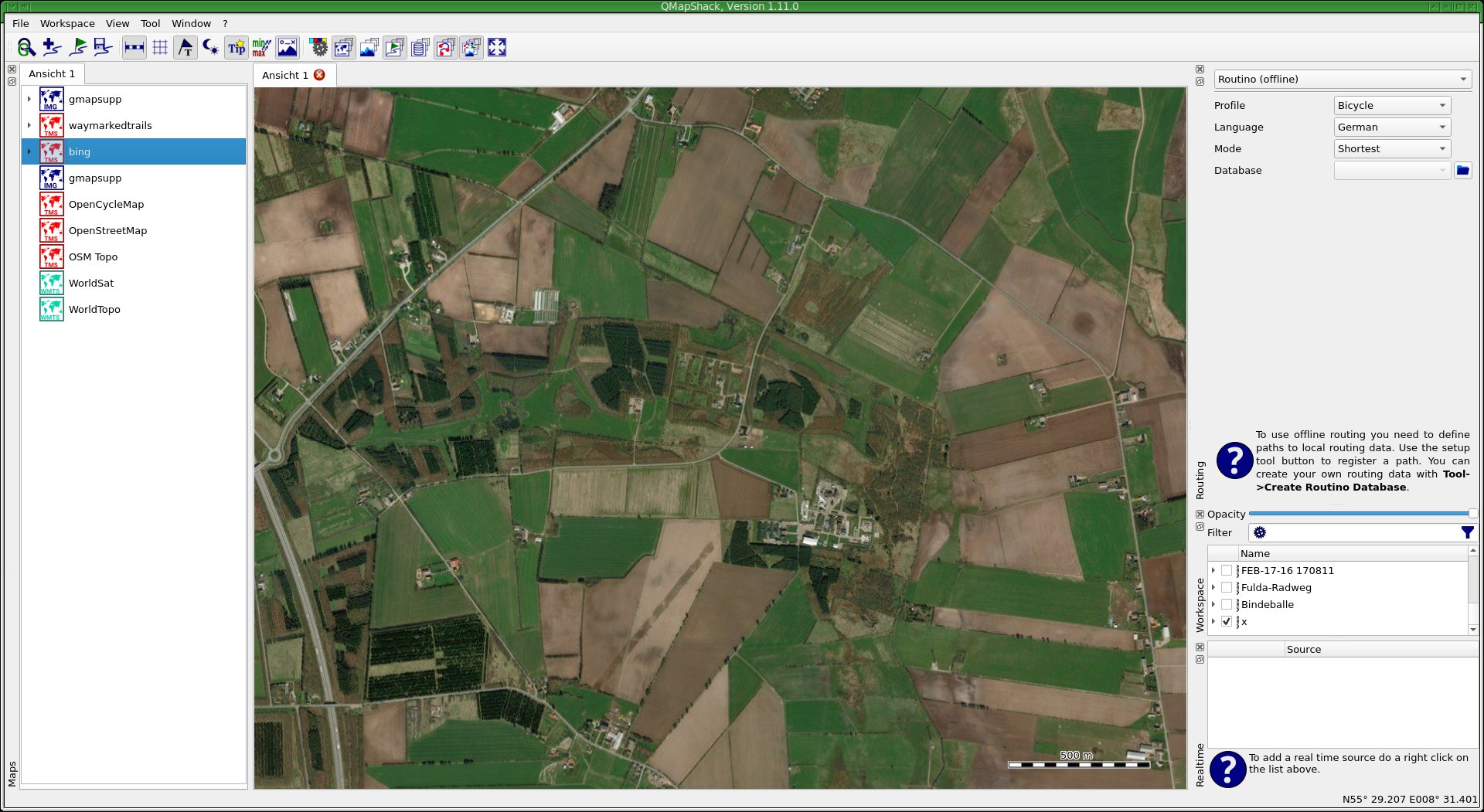 QMapShack visualisiert Karten und Tracks
