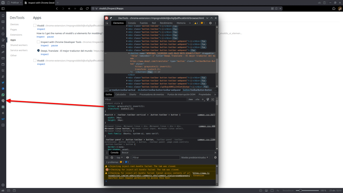 Permanently modify any element of the Vivaldi browser with this trick