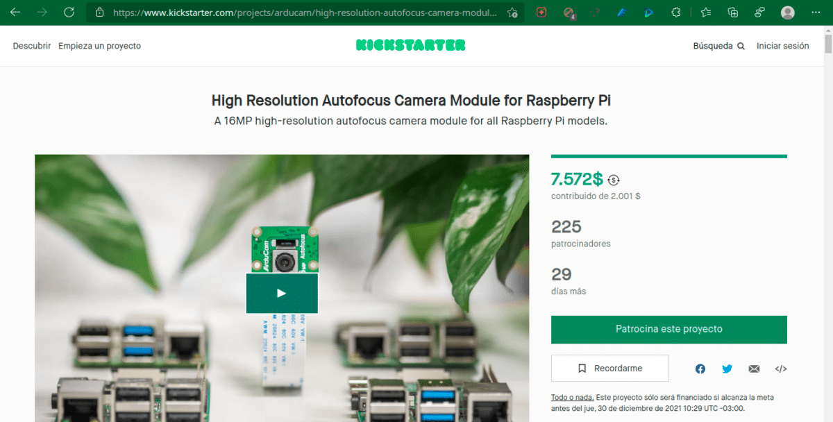 Raspberry Pi camera exceeds funding goal
