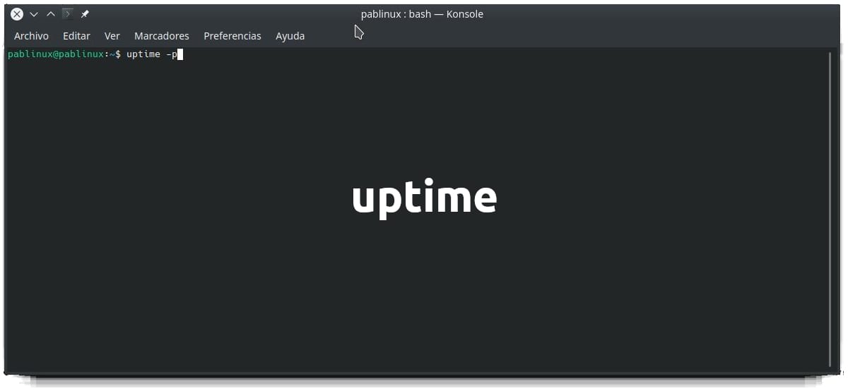 uptime, a simple command to know how long you are using your PC