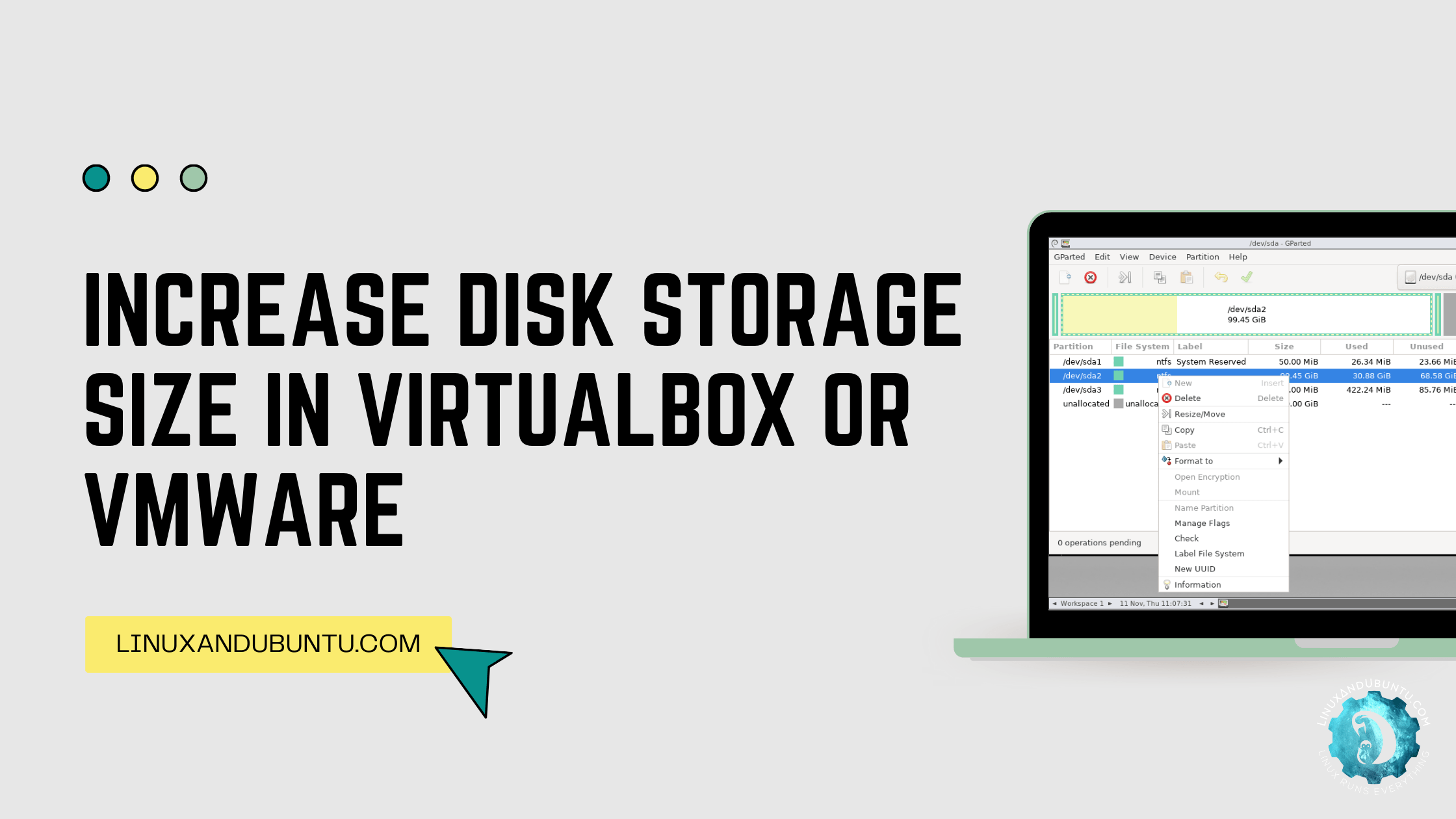 How To Increase Disk Space On VirtualBox Or VMware
