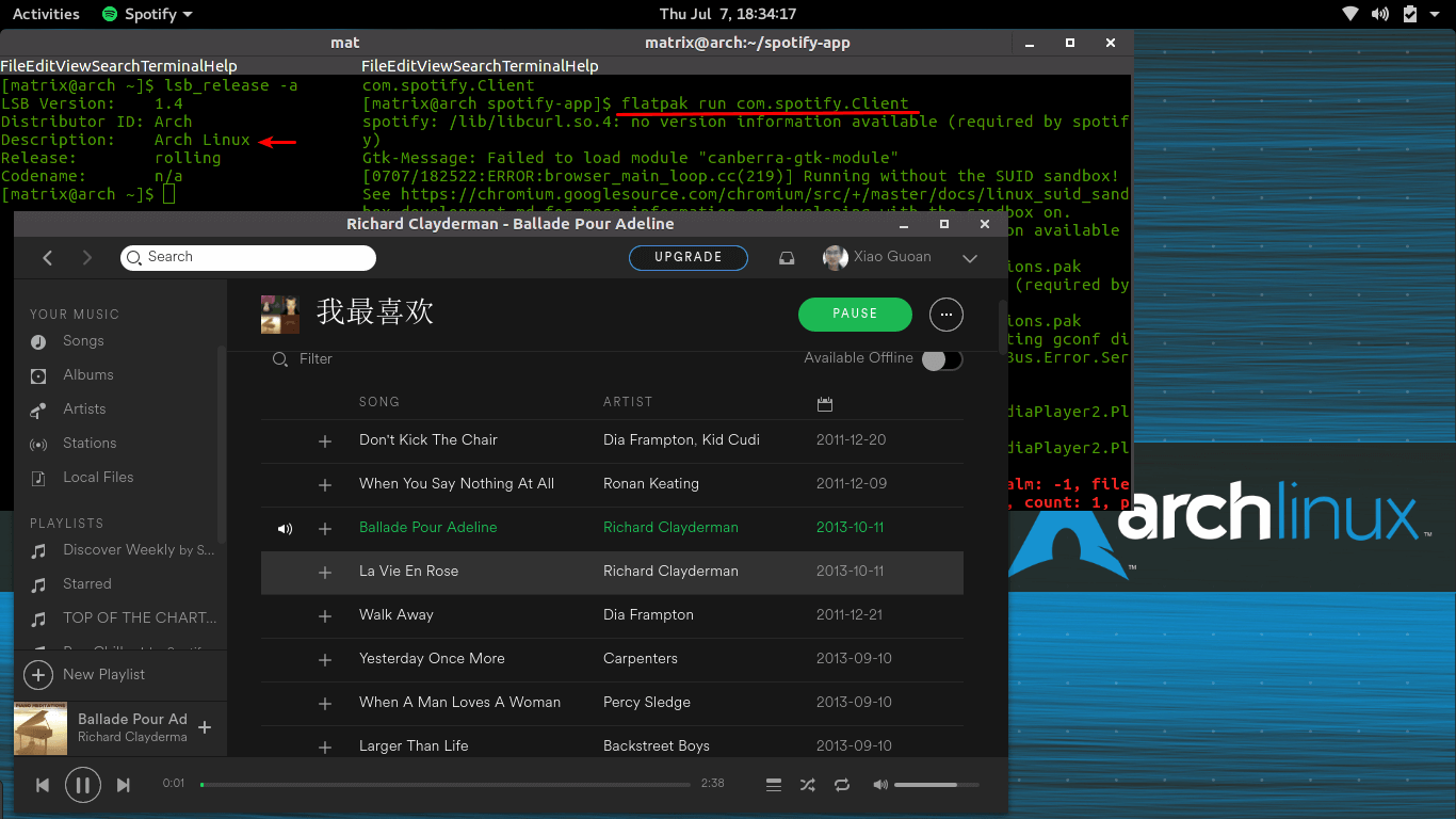 Como instalar Spotify flatpakapp Linux KhrysRo's blog
