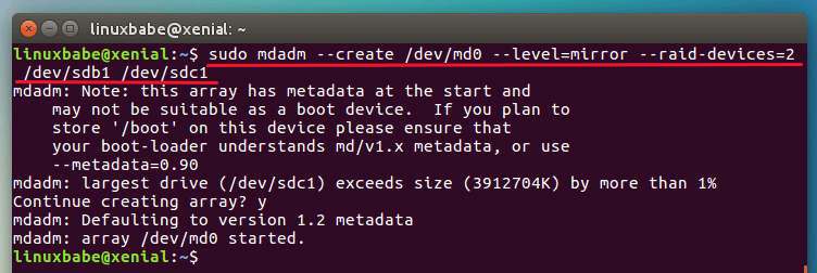 How to Set Up Software RAID 1 on an Existing Linux Distribution