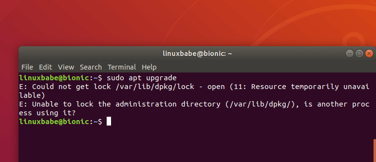 Fix “could not get lock /var/lib/dpkg/lock” Error Once and For All