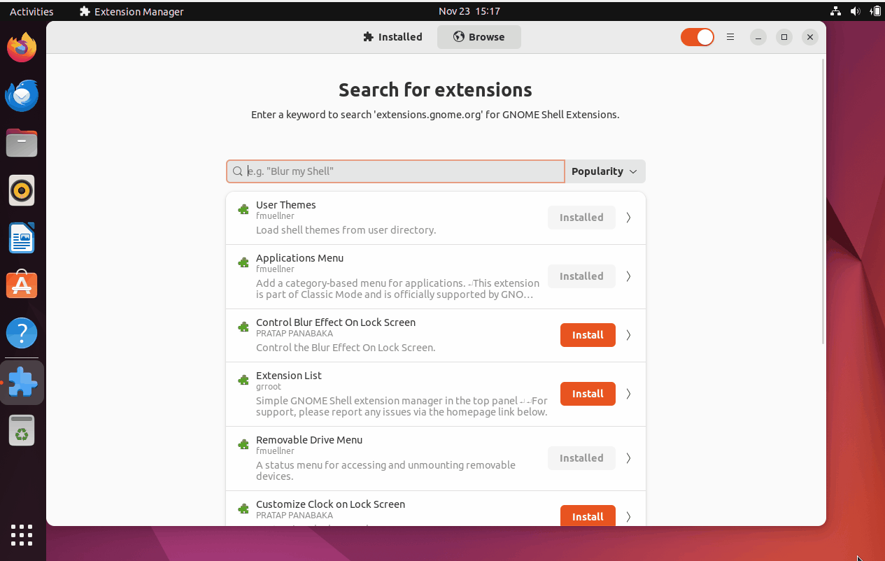 How to Install Gnome Extensions on Ubuntu 22.04