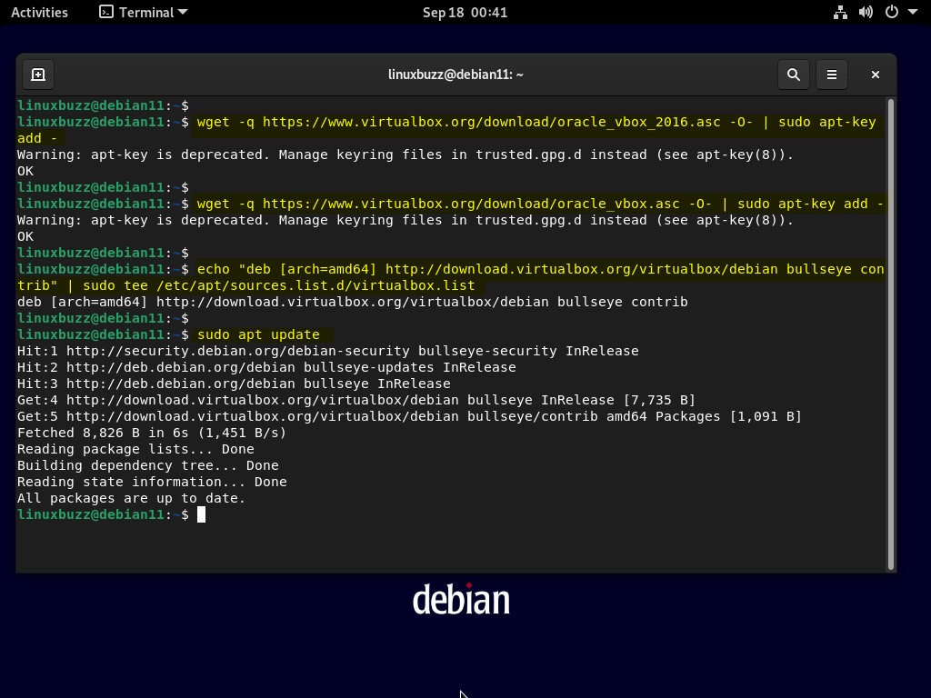 How to Install VirtualBox on Debian 11 (Bullseye)