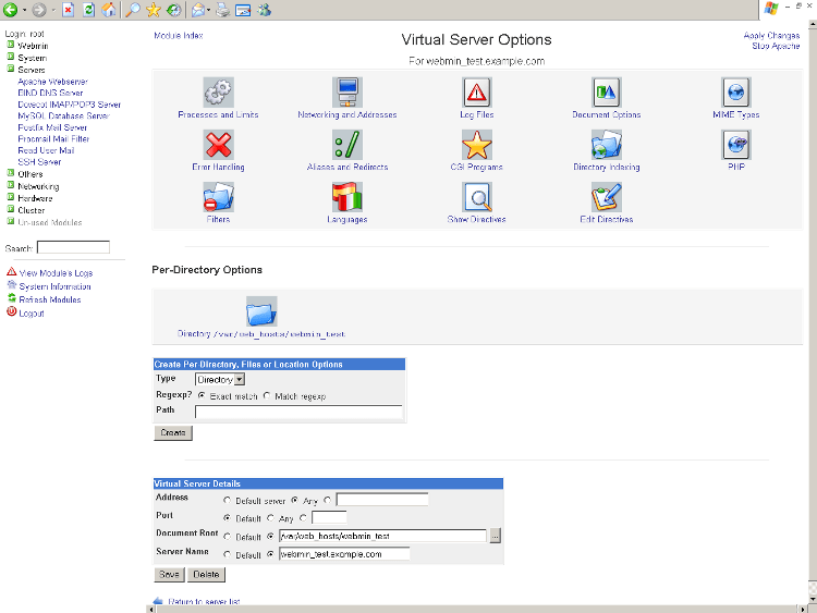 Using Webmin to Add Users, Create MySQL Databases, and Other Tasks