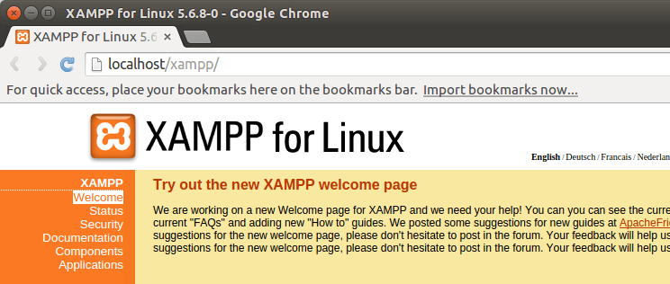 ubuntu15.04安装XAMPP及基本配置 Linux大神博客