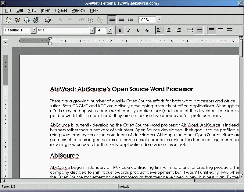 AbiWord AbiSource's Open Source Word Processor Linux Journal
