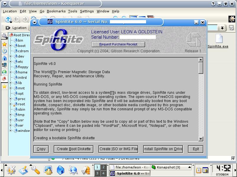 SpinRite 6.0 for Linux Users Linux Journal