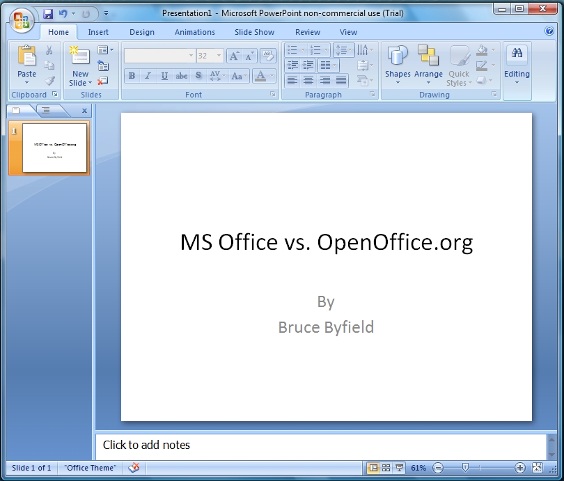 vs. Microsoft Office Linux Journal
