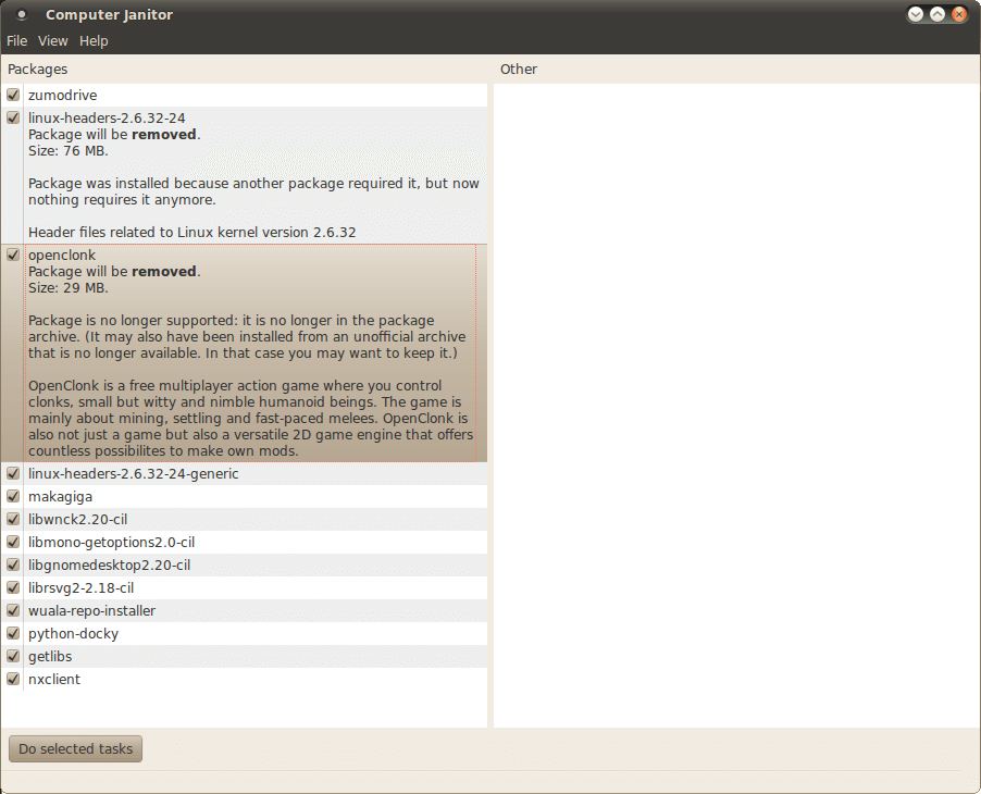 Computer Janitor system cleaner software LinuxLinks