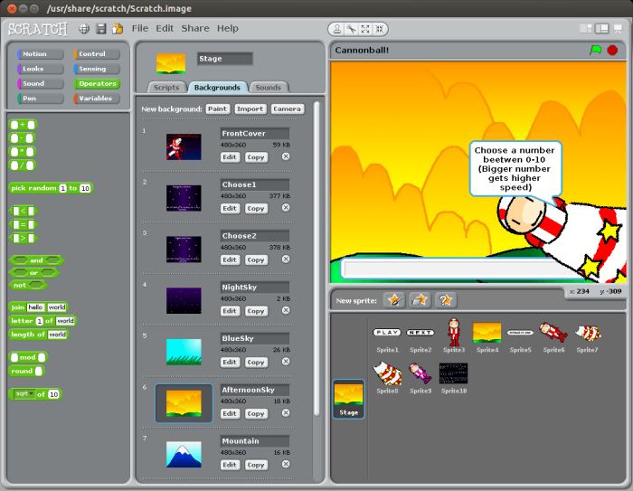 Scratch programming environment LinuxLinks