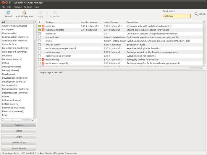 Synaptic Package Manager apt package management LinuxLinks