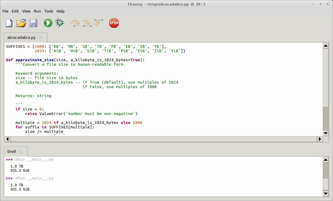 Thonny Python Integrated Development Environment for Beginners