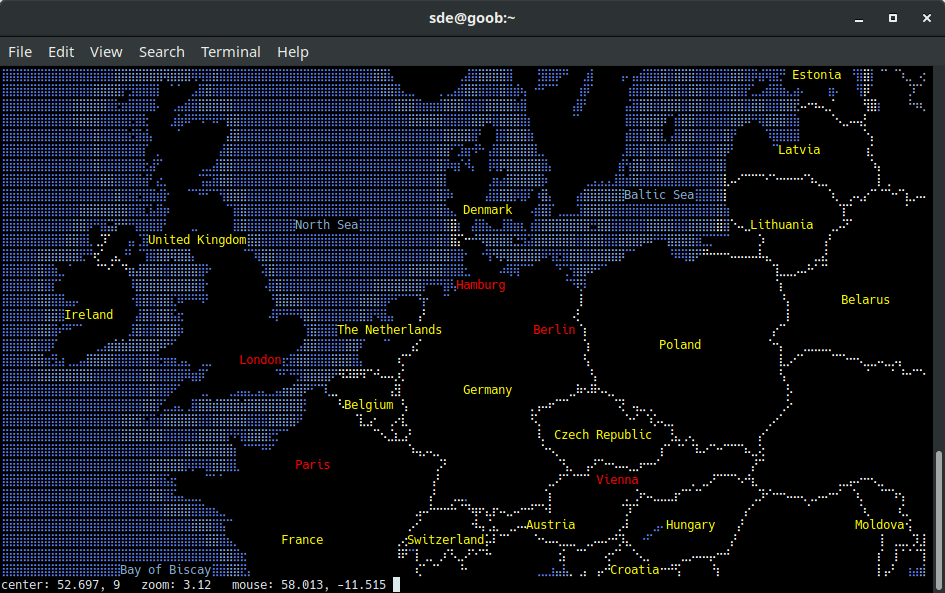 Ascii Map Of Germany MapSCII console based Braille and ASCII map renderer Page 4 of 4