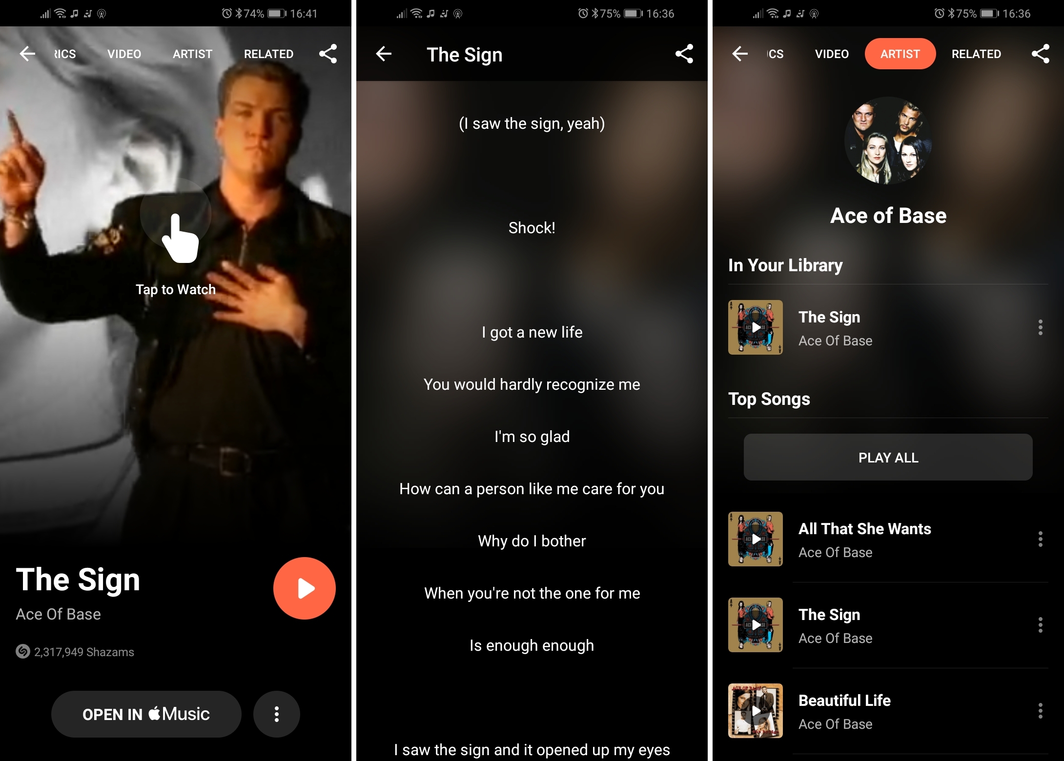 Best Free Android Apps Shazam identify songs app LinuxLinks