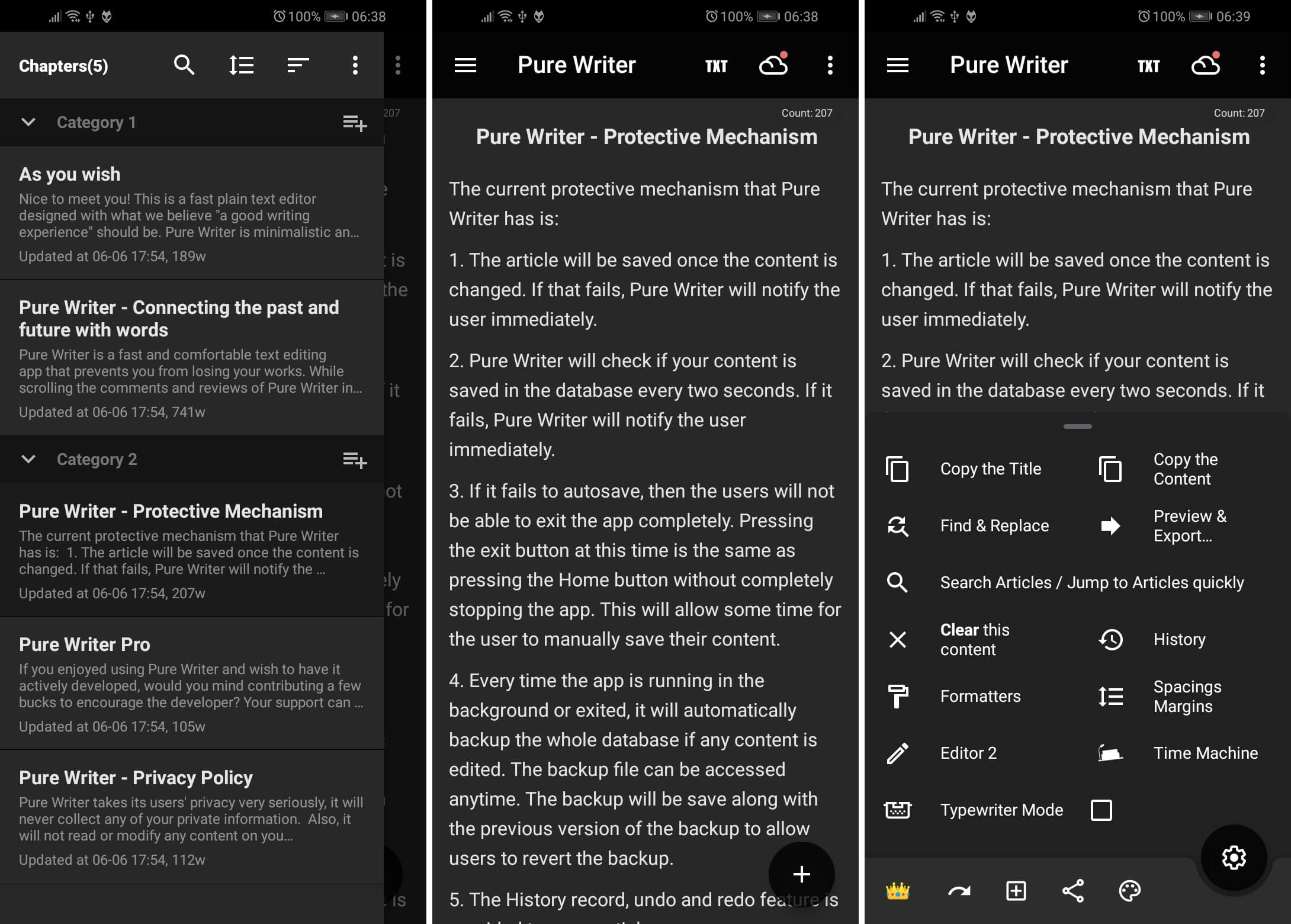 Best Free Android Apps Pure Writer plain text editor LinuxLinks Best Free Android Apps Pure Writer plain text editor LinuxLinks