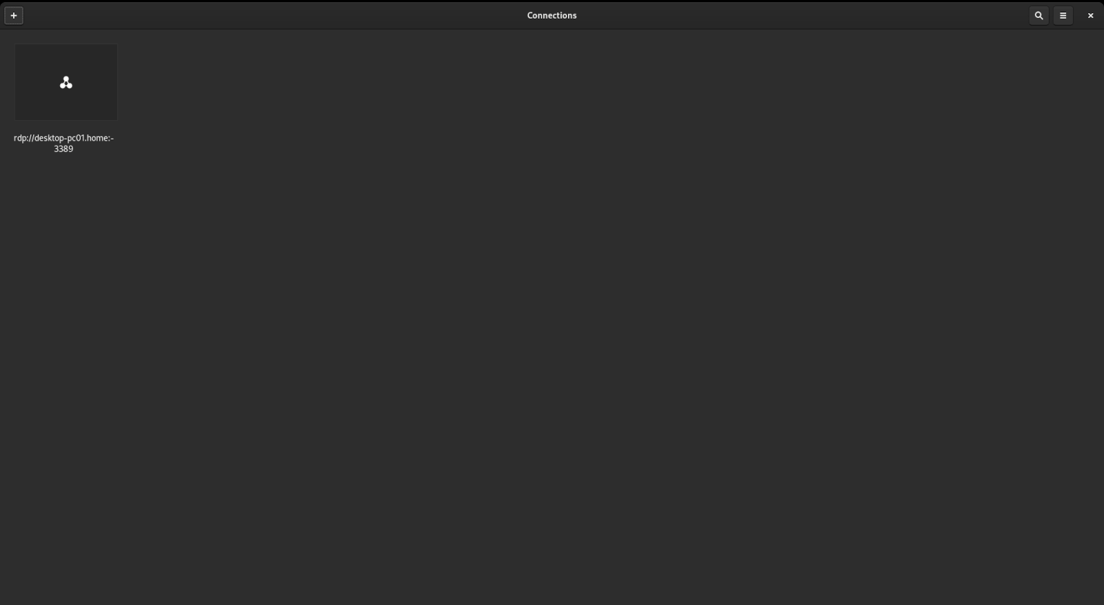 Connections remote desktop client for the GNOME desktop environment