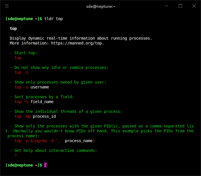 tldrpythonclient Python commandline client for tldr LinuxLinks
