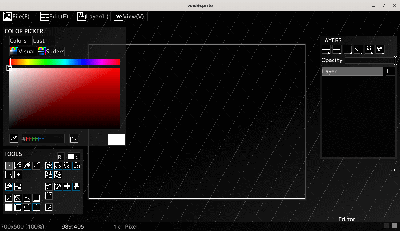 voidsprite pixel art editor LinuxLinks