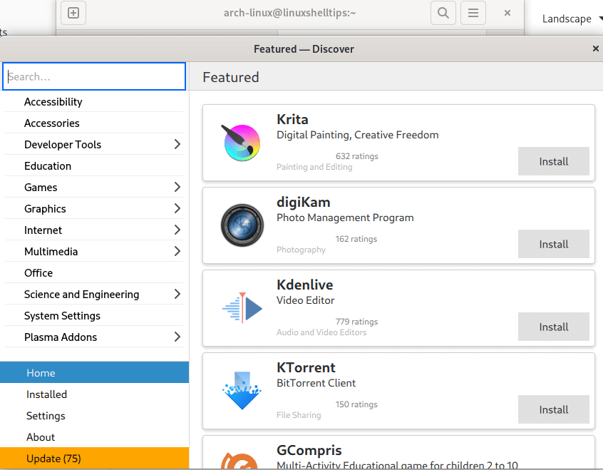 Best GUI Package Managers for Arch Linux Distribution