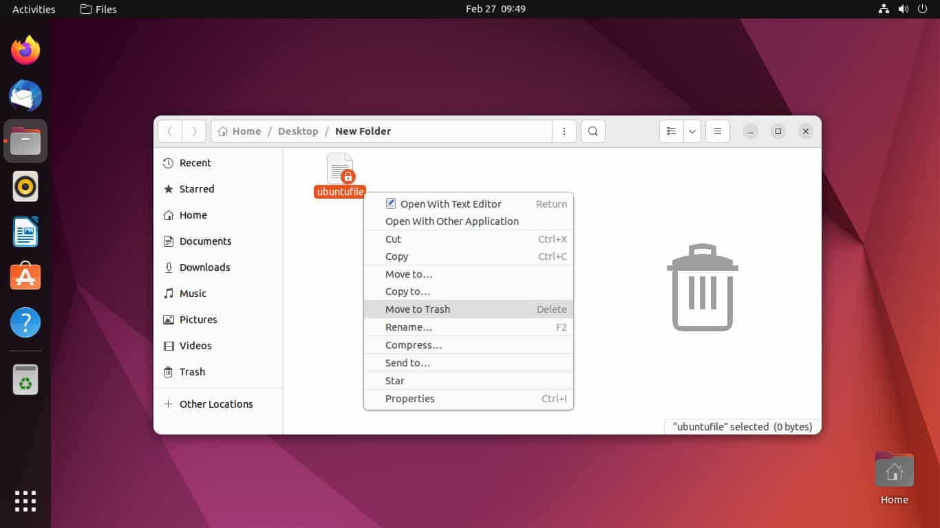 How to Delete A File In Ubuntu Linux Start